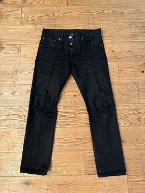 RRL Double RL black jeans. Slim straight fit. W 32 L 30